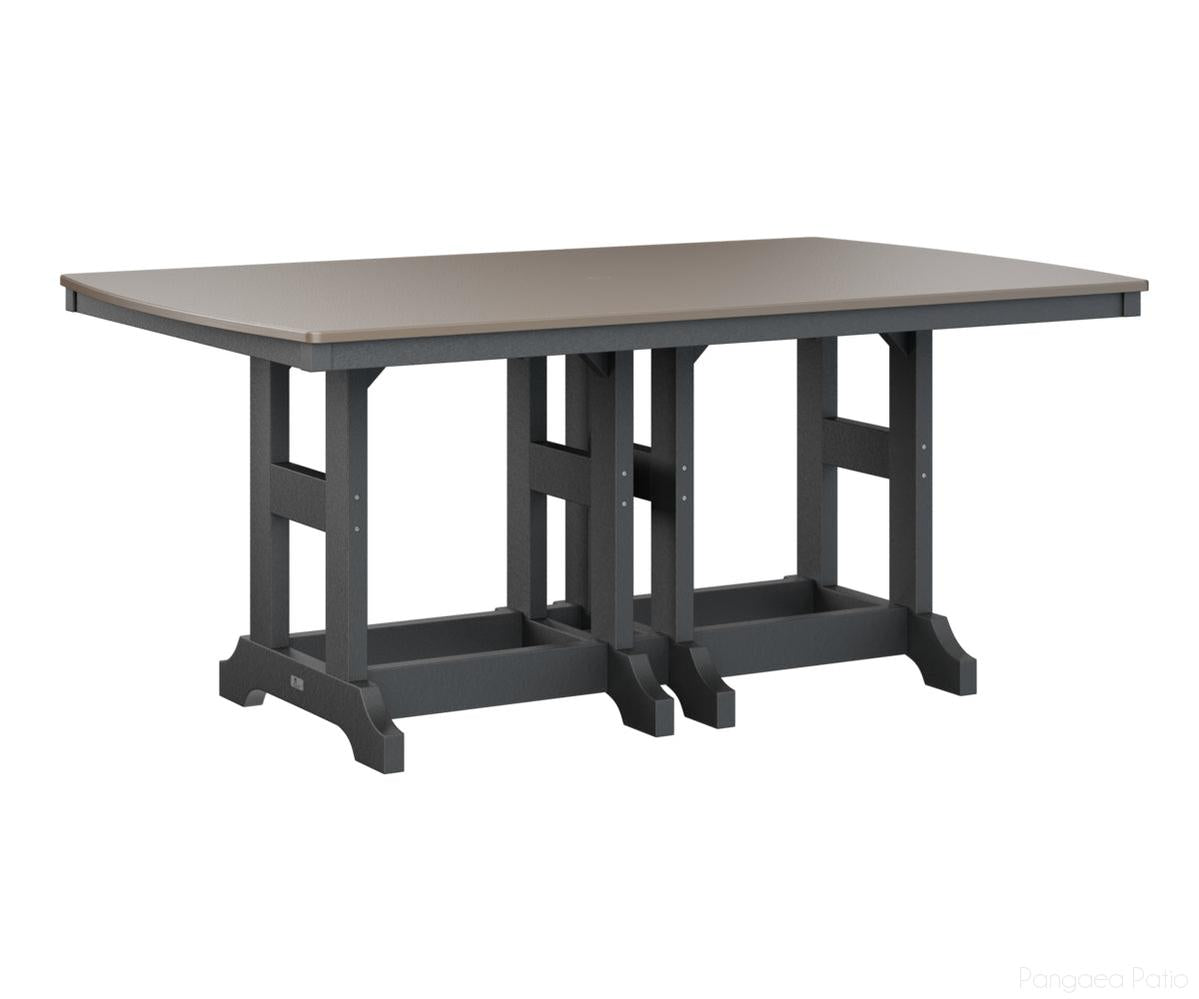 BGGCHF4472DBZBK-Berlin Gardens-Garden Classic 44" x 72" Rectangular Table - Hammered Top - Dining Height-Bronze BG-Black BG-Pangaea Patio