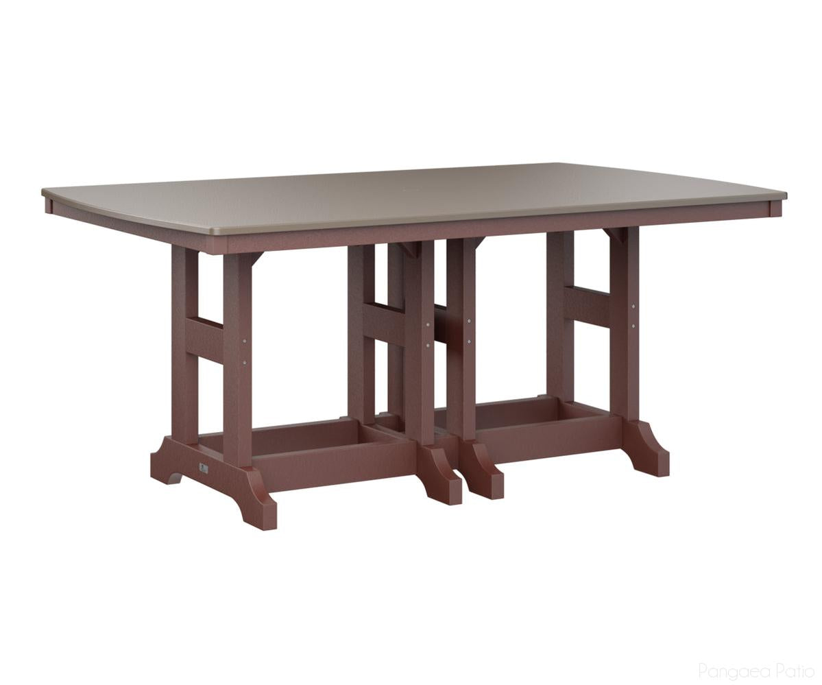 BGGCHF4472DBZBY-Berlin Gardens-Garden Classic 44" x 72" Rectangular Table - Hammered Top - Dining Height-Bronze BG-Burgundy BG-Pangaea Patio