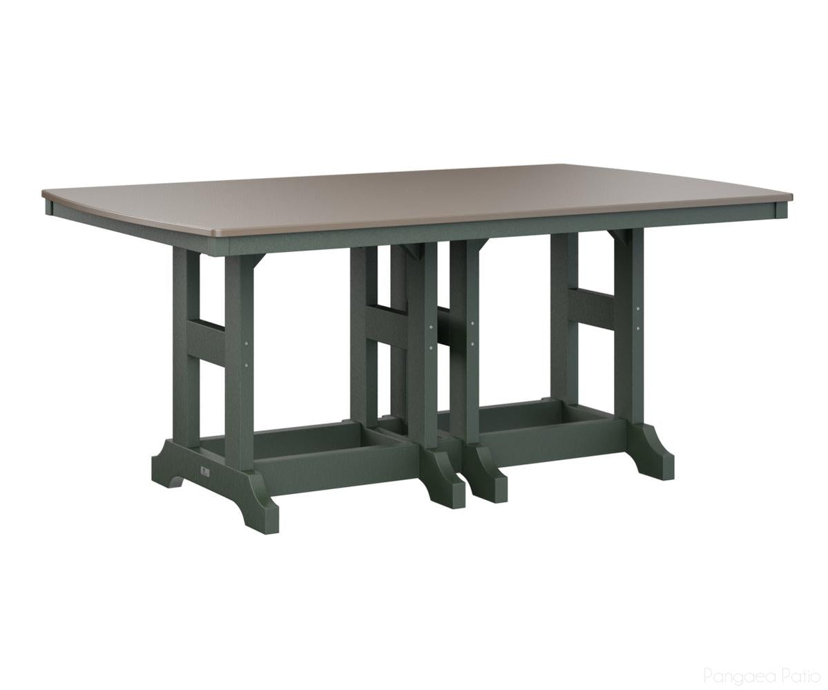 BGGCHF4472DBZGN-Berlin Gardens-Garden Classic 44" x 72" Rectangular Table - Hammered Top - Dining Height-Bronze BG-Green BG-Pangaea Patio