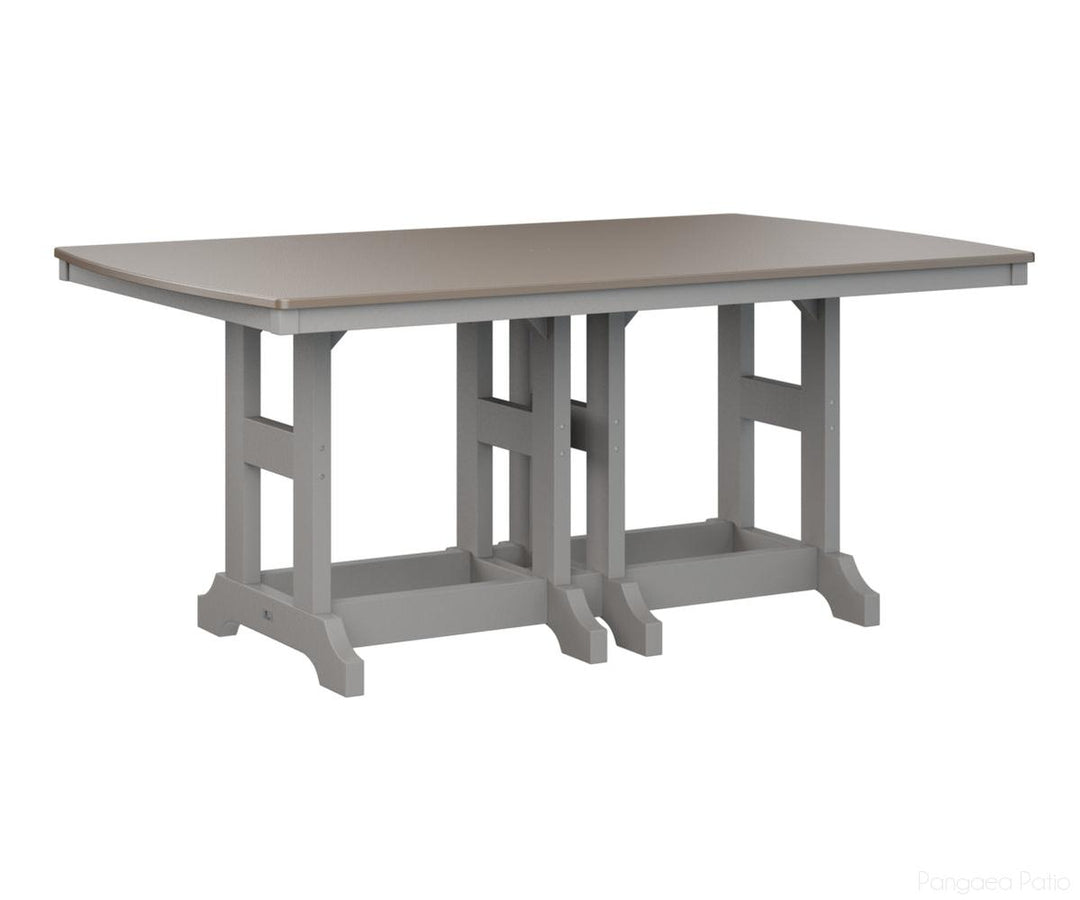 BGGCHF4472DBZLG-Berlin Gardens-Garden Classic 44" x 72" Rectangular Table - Hammered Top - Dining Height-Bronze BG-Light Gray BG-Pangaea Patio
