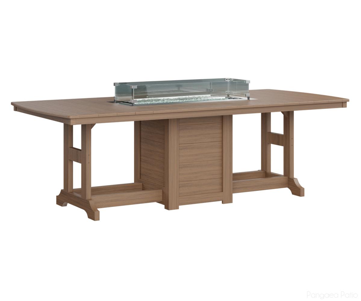 BGGCFT4496BAM-Berlin Gardens-Garden Classic 44" x 96" Rectangular Fire Table - Bar Height-Antique Mahogany BG-Pangaea Patio