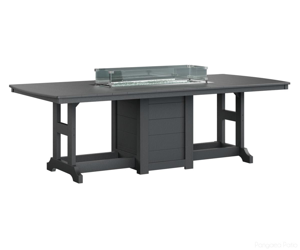 BGGCFT4496BBK-Berlin Gardens-Garden Classic 44" x 96" Rectangular Fire Table - Bar Height-Black BG-Pangaea Patio