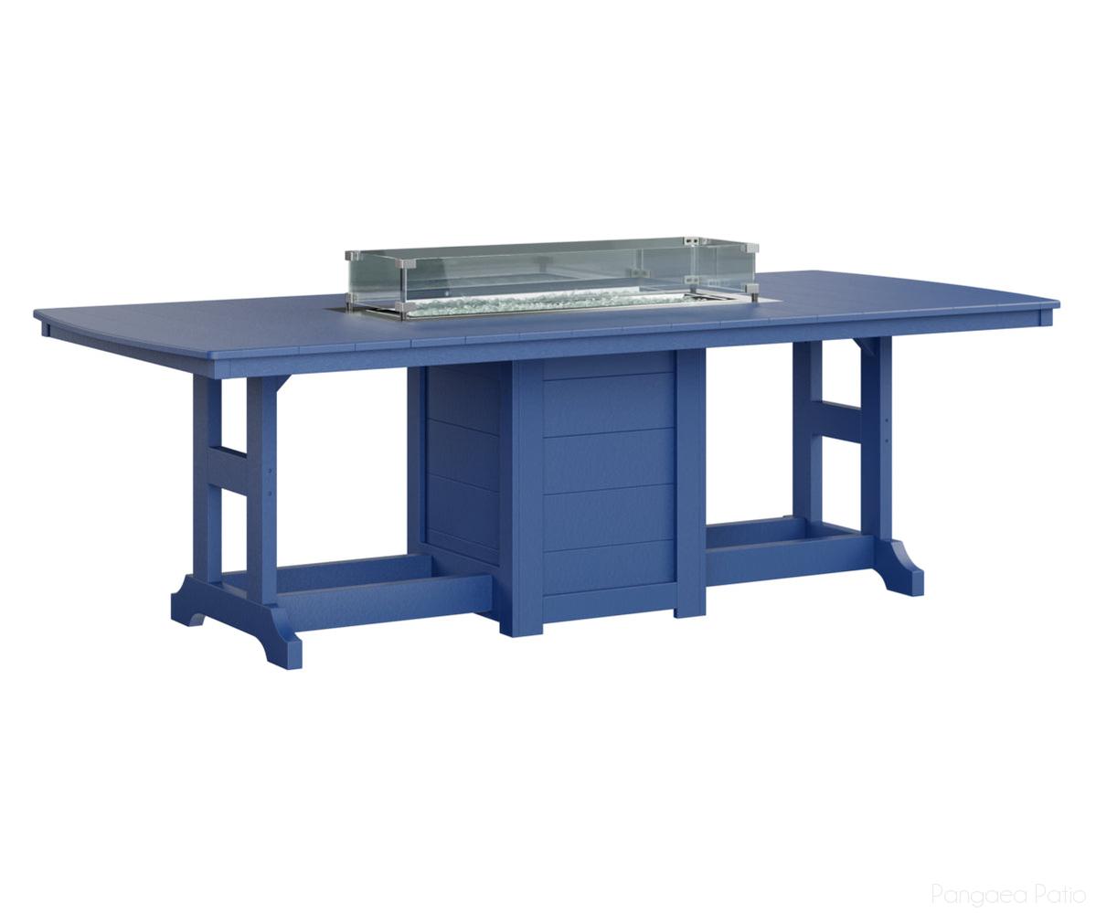 BGGCFT4496BPB-Berlin Gardens-Garden Classic 44" x 96" Rectangular Fire Table - Bar Height-Pacific Blue BG-Pangaea Patio