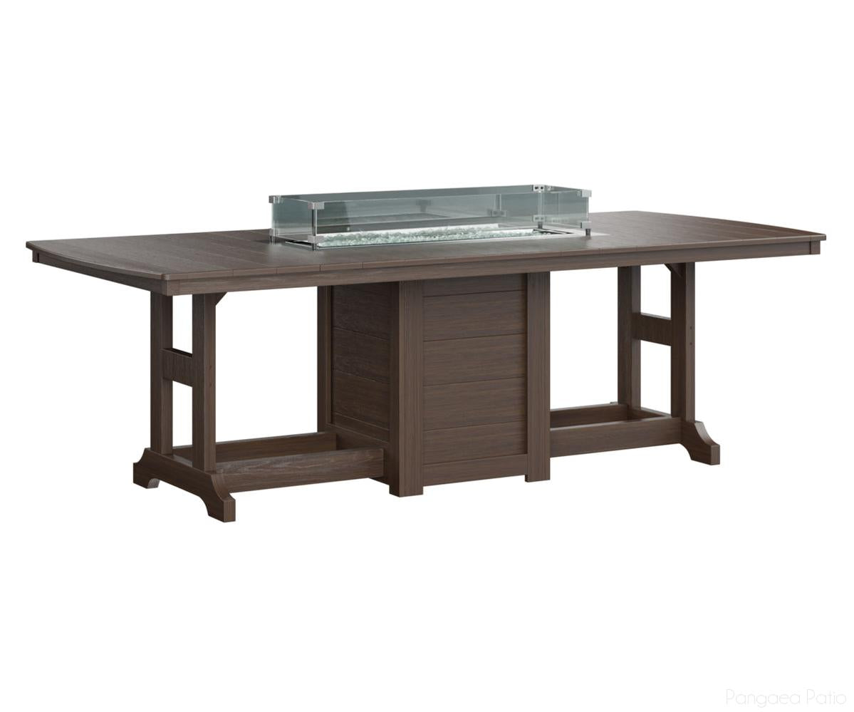 BGGCFT4496CBW-Berlin Gardens-Garden Classic 44" x 96" Rectangular Fire Table - Counter Height-Brazilian Walnut BG-Pangaea Patio