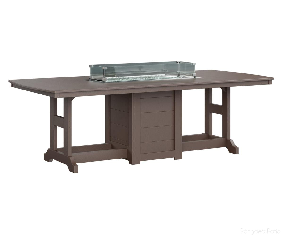 BGGCFT4496CCB-Berlin Gardens-Garden Classic 44" x 96" Rectangular Fire Table - Counter Height-Chocolate Brown BG-Pangaea Patio