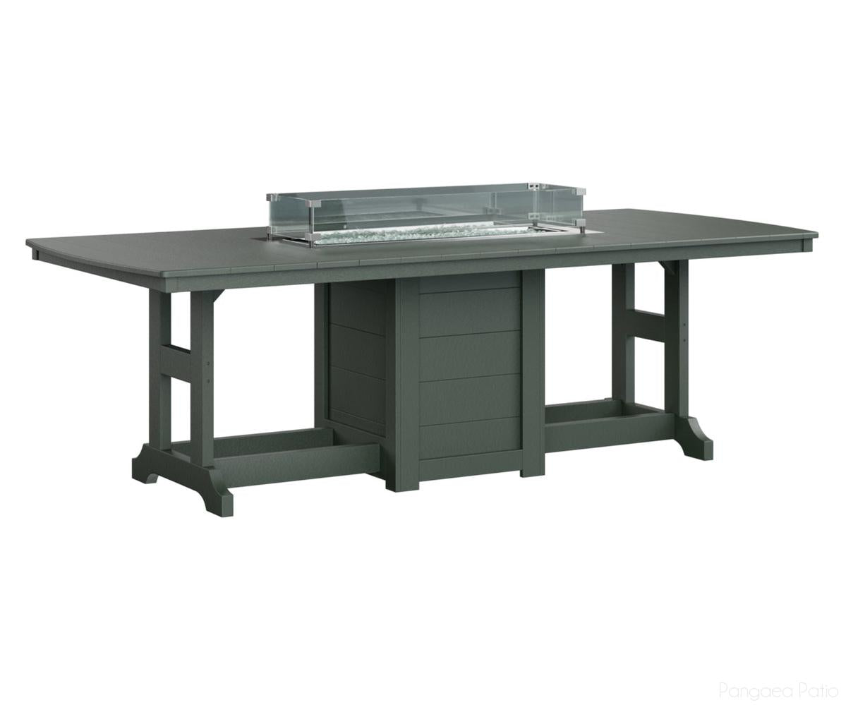 BGGCFT4496CGN-Berlin Gardens-Garden Classic 44" x 96" Rectangular Fire Table - Counter Height-Green BG-Pangaea Patio
