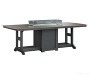 BGGHFT4496CBZBK-Berlin Gardens-Garden Classic 44" x 96" Rectangular Fire Table - Hammered Top - Counter Height-Bronze BG-Black BG-Pangaea Patio