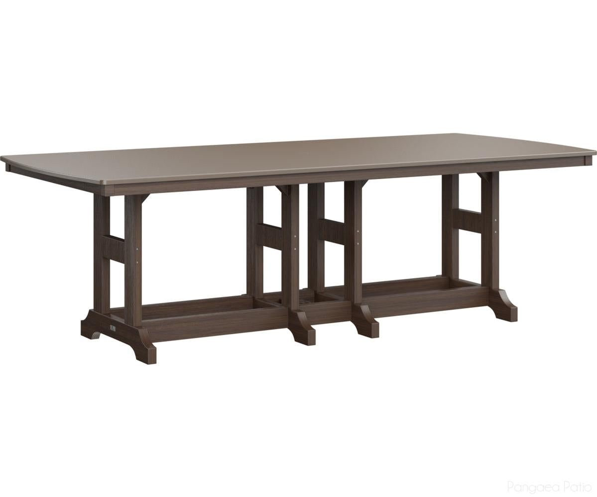 BGGCHF4496BBZBW-Berlin Gardens-Garden Classic 44" x 96" Rectangular Table - Hammered Top - Bar Height-Bronze BG-Brazilian Walnut BG-Pangaea Patio