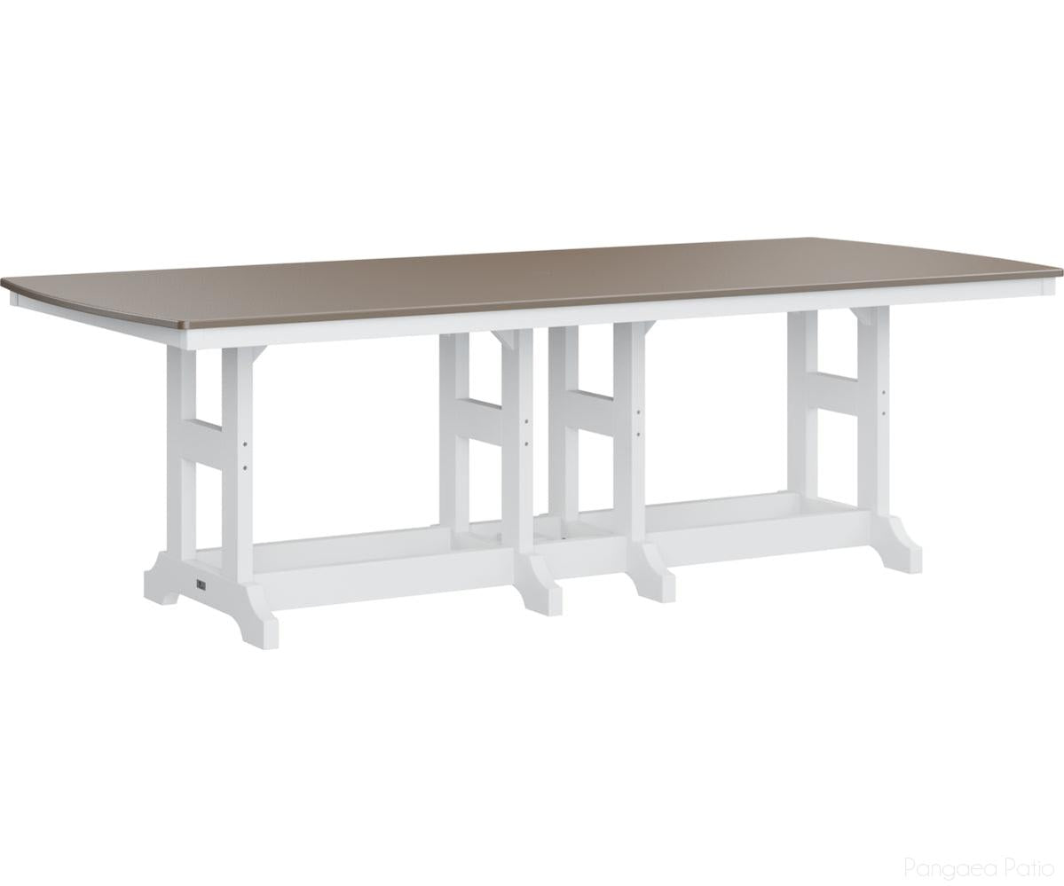 BGGCHF4496BBZWH-Berlin Gardens-Garden Classic 44" x 96" Rectangular Table - Hammered Top - Bar Height-Bronze BG-White BG-Pangaea Patio