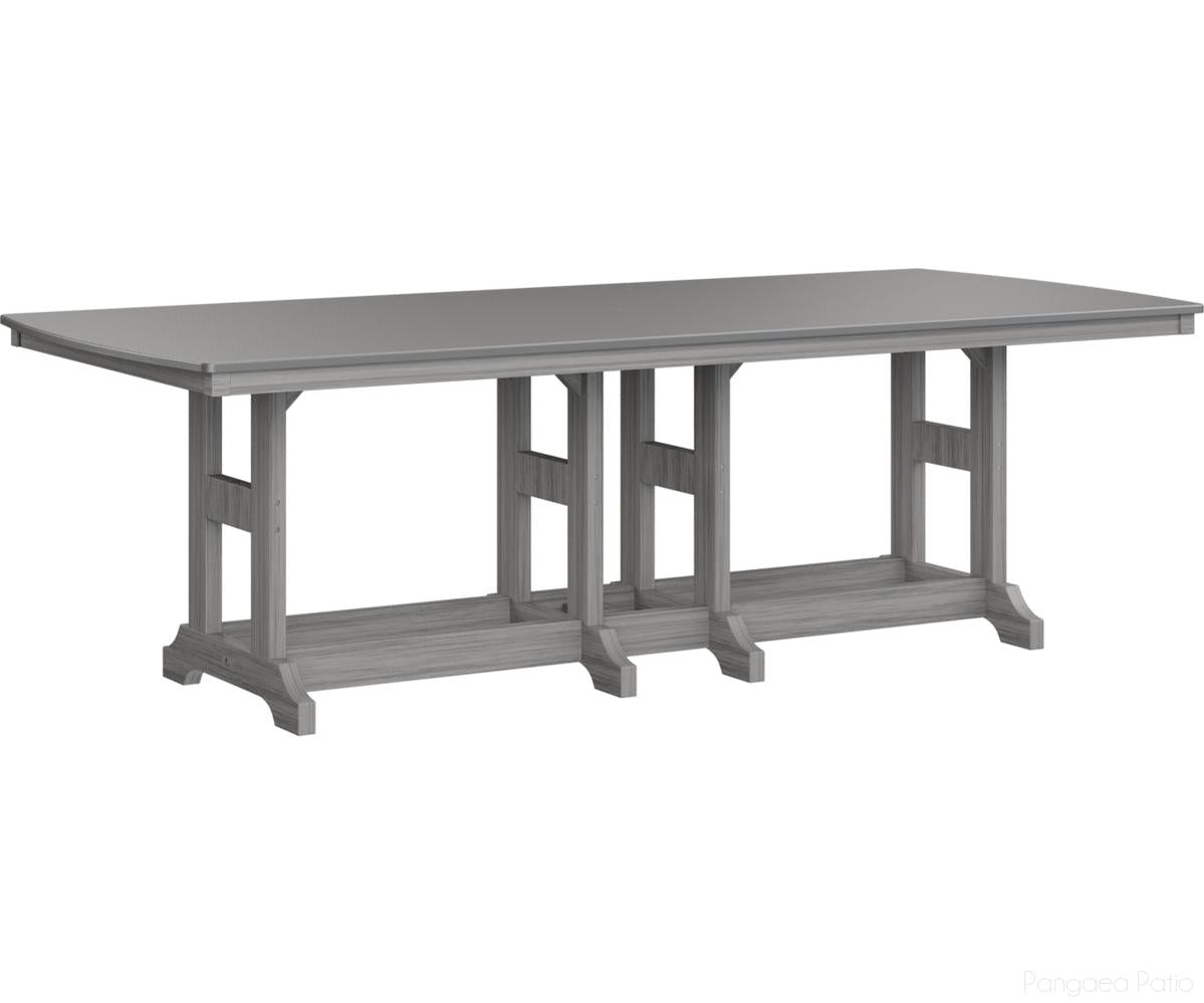 BGGCHF4496BSTDG-Berlin Gardens-Garden Classic 44" x 96" Rectangular Table - Hammered Top - Bar Height-Stainless BG-Driftwood Gray BG-Pangaea Patio