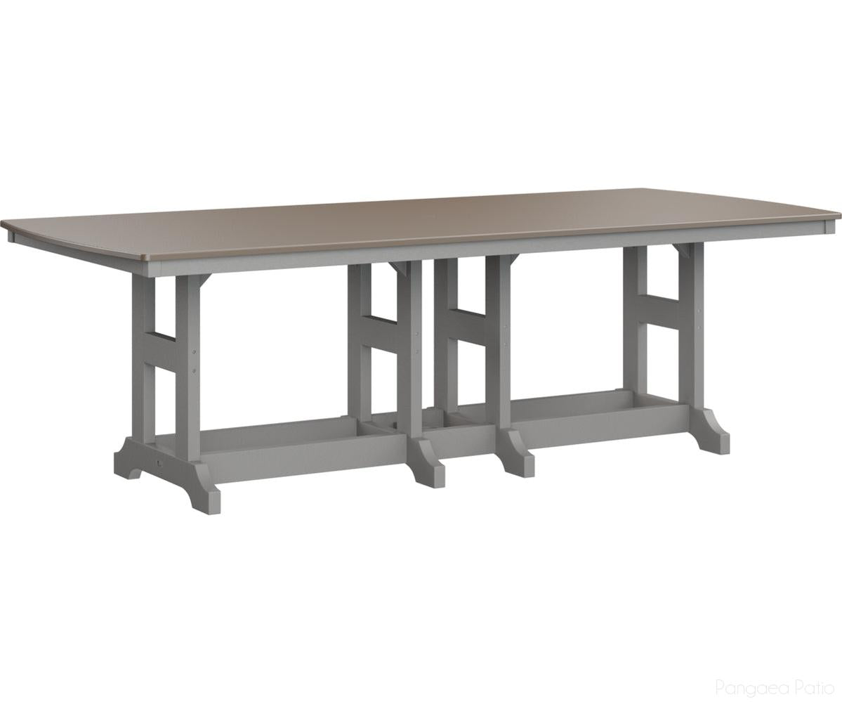 BGGCHF4496CBZLG-Berlin Gardens-Garden Classic 44" x 96" Rectangular Table - Hammered Top - Counter Height-Bronze BG-Light Gray BG-Pangaea Patio