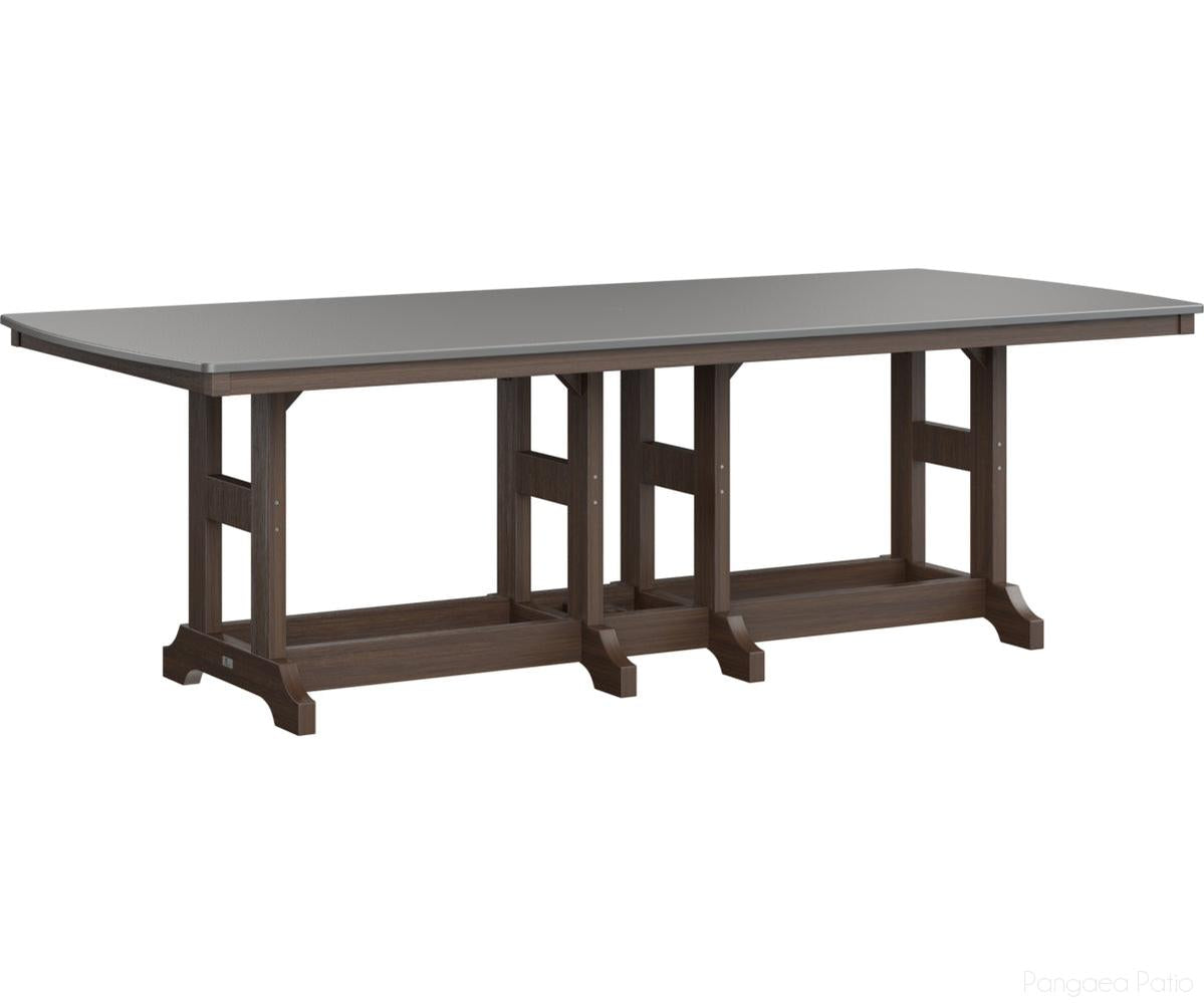 BGGCHF4496CSTBW-Berlin Gardens-Garden Classic 44" x 96" Rectangular Table - Hammered Top - Counter Height-Stainless BG-Brazilian Walnut BG-Pangaea Patio