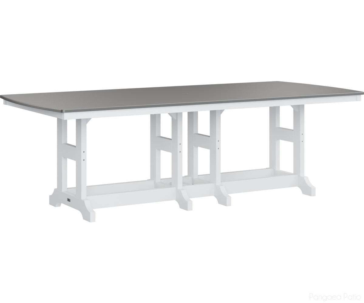 BGGCHF4496CSTWH-Berlin Gardens-Garden Classic 44" x 96" Rectangular Table - Hammered Top - Counter Height-Stainless BG-White BG-Pangaea Patio