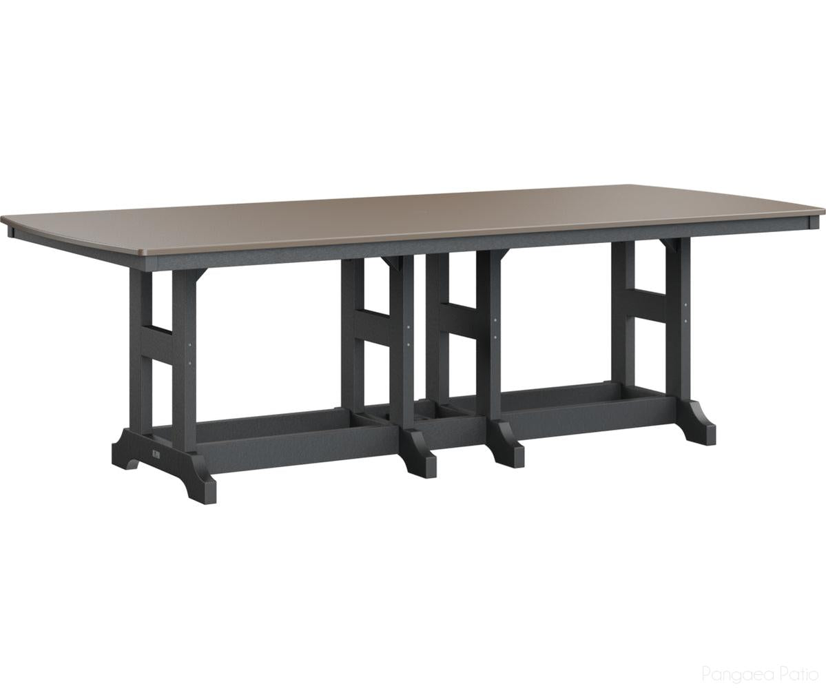 BGGCHF4496DBZBK-Berlin Gardens-Garden Classic 44" x 96" Rectangular Table - Hammered Top - Dining Height-Bronze BG-Black BG-Pangaea Patio