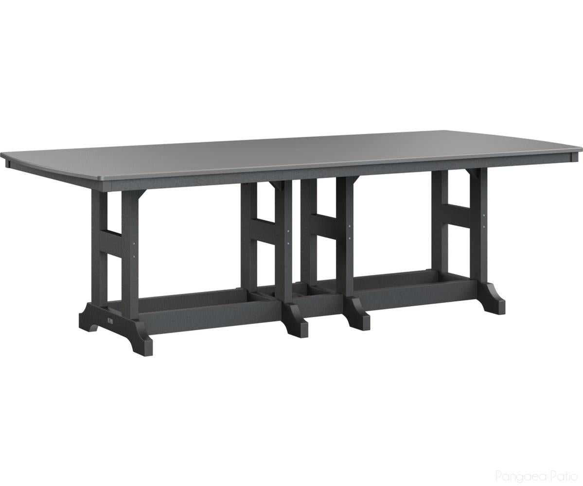 BGGCHF4496DSTBK-Berlin Gardens-Garden Classic 44" x 96" Rectangular Table - Hammered Top - Dining Height-Stainless BG-Black BG-Pangaea Patio