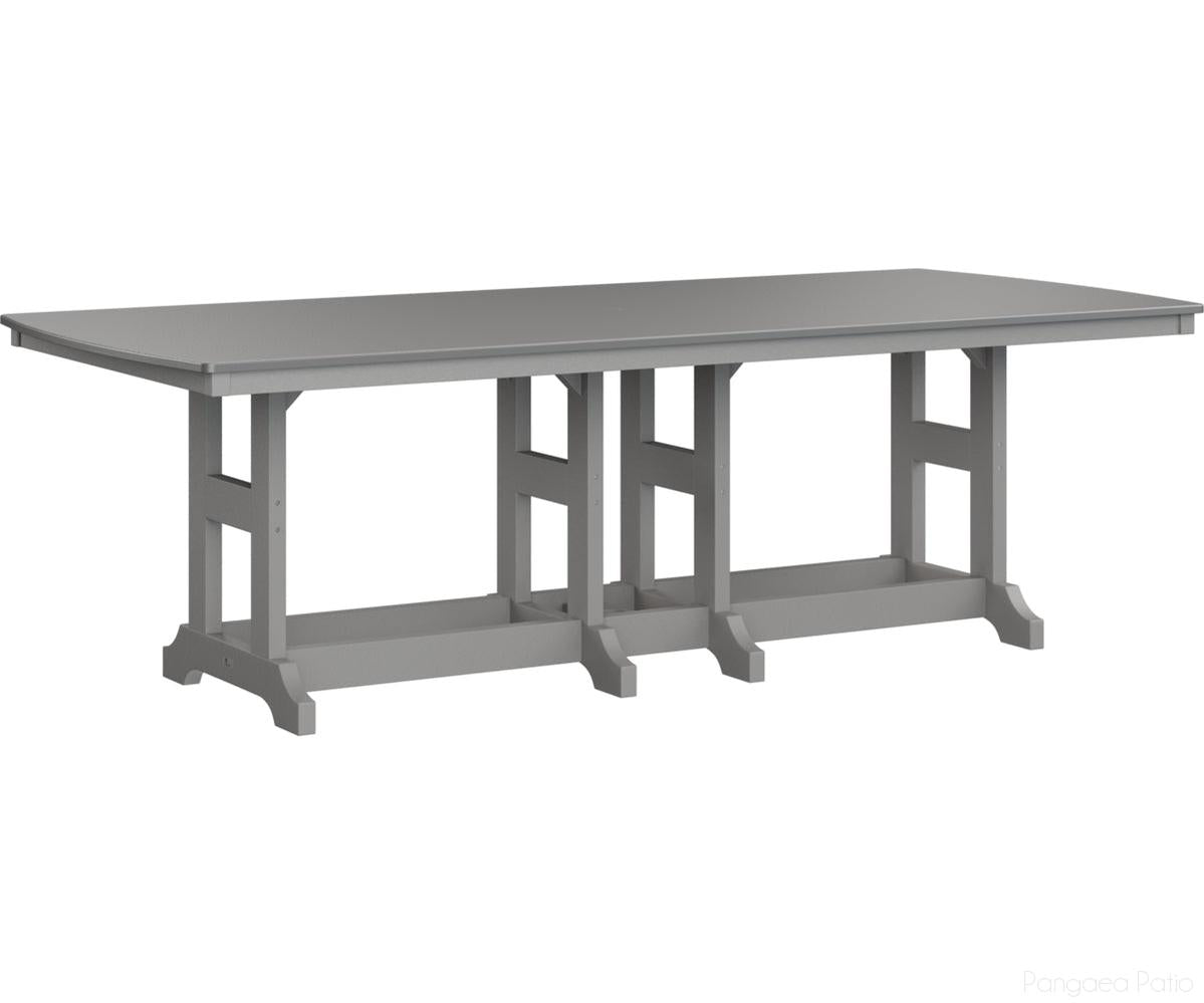 BGGCHF4496DSTLG-Berlin Gardens-Garden Classic 44" x 96" Rectangular Table - Hammered Top - Dining Height-Stainless BG-Light Gray BG-Pangaea Patio