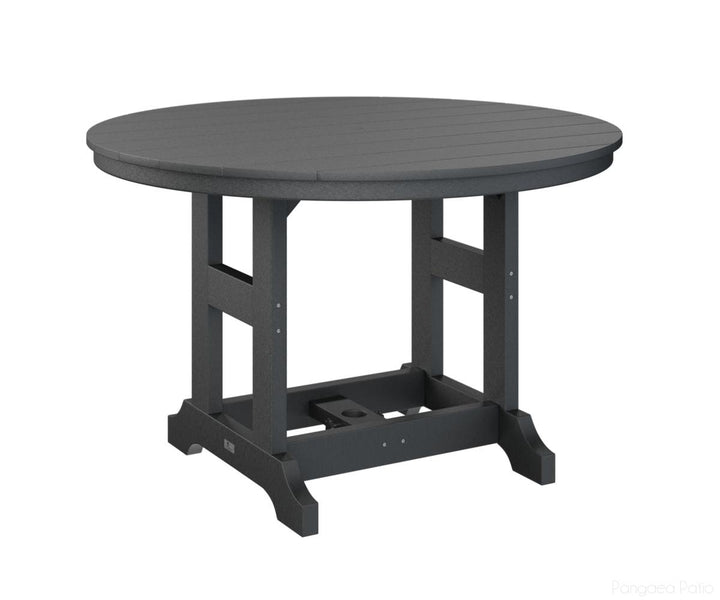 BGGCDT0048CBK-Berlin Gardens-Garden Classic 48" Round Table - Counter Height-Black BG-Pangaea Patio