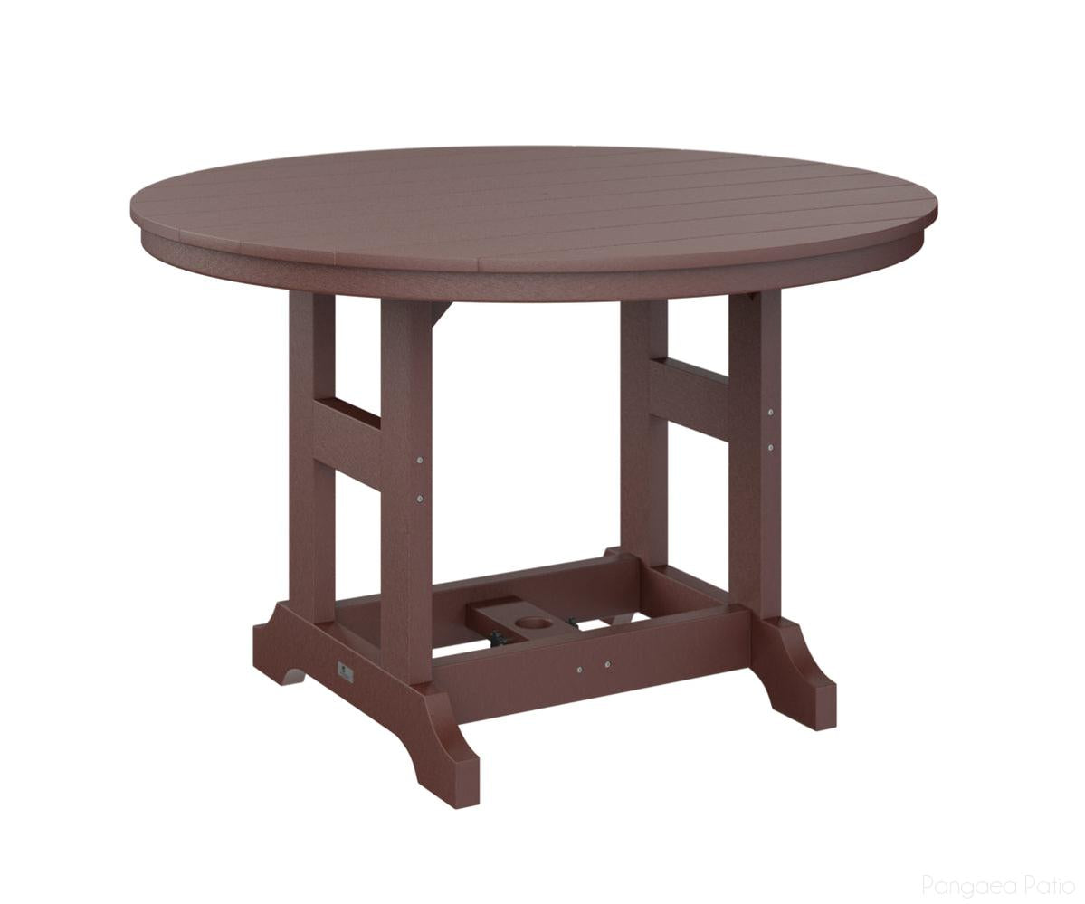 BGGCDT0048CBY-Berlin Gardens-Garden Classic 48" Round Table - Counter Height-Burgundy BG-Pangaea Patio