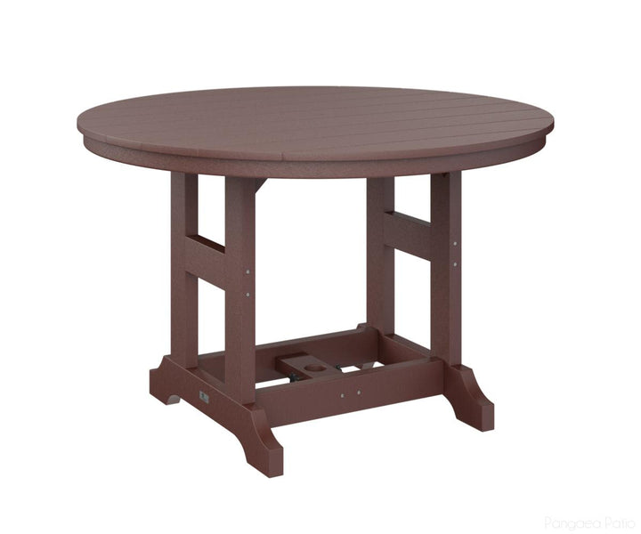 BGGCDT0048CBY-Berlin Gardens-Garden Classic 48" Round Table - Counter Height-Burgundy BG-Pangaea Patio