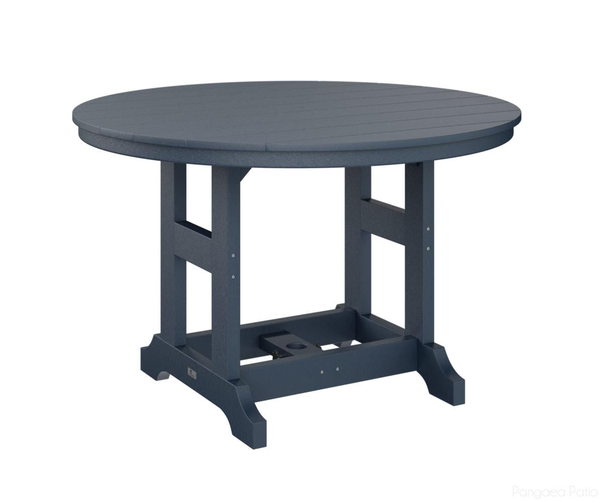 BGGCDT0048CNB-Berlin Gardens-Garden Classic 48" Round Table - Counter Height-Navy Blue BG-Pangaea Patio