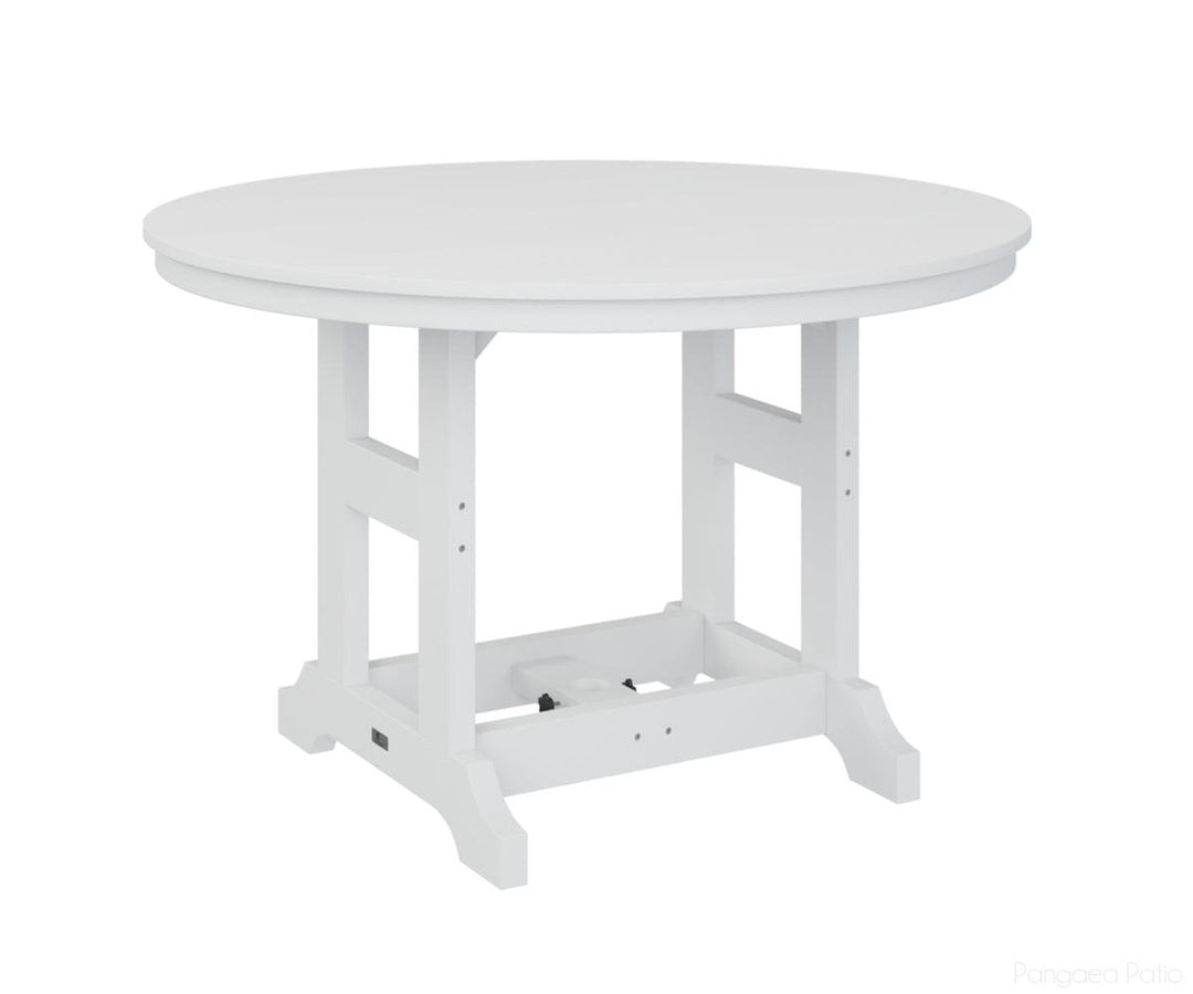 BGGCDT0048CWH-Berlin Gardens-Garden Classic 48" Round Table - Counter Height-White BG-Pangaea Patio