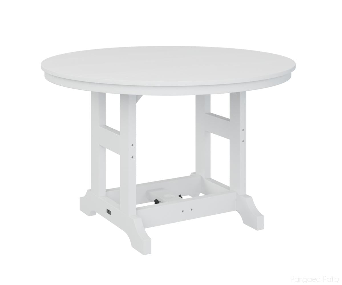 BGGCDT0048CWH-Berlin Gardens-Garden Classic 48" Round Table - Counter Height-White BG-Pangaea Patio
