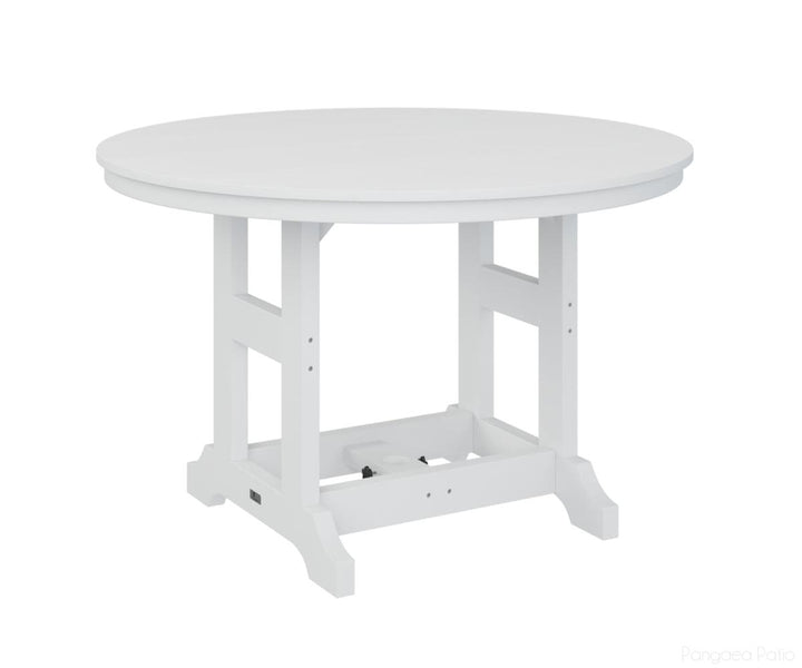 BGGCDT0048CWH-Berlin Gardens-Garden Classic 48" Round Table - Counter Height-White BG-Pangaea Patio