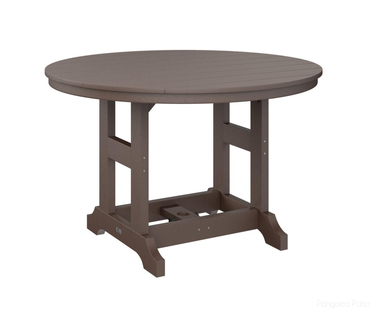 BGGCDT0048DCB-Berlin Gardens-Garden Classic 48" Round Table - Dining Height-Chocolate Brown BG-Pangaea Patio