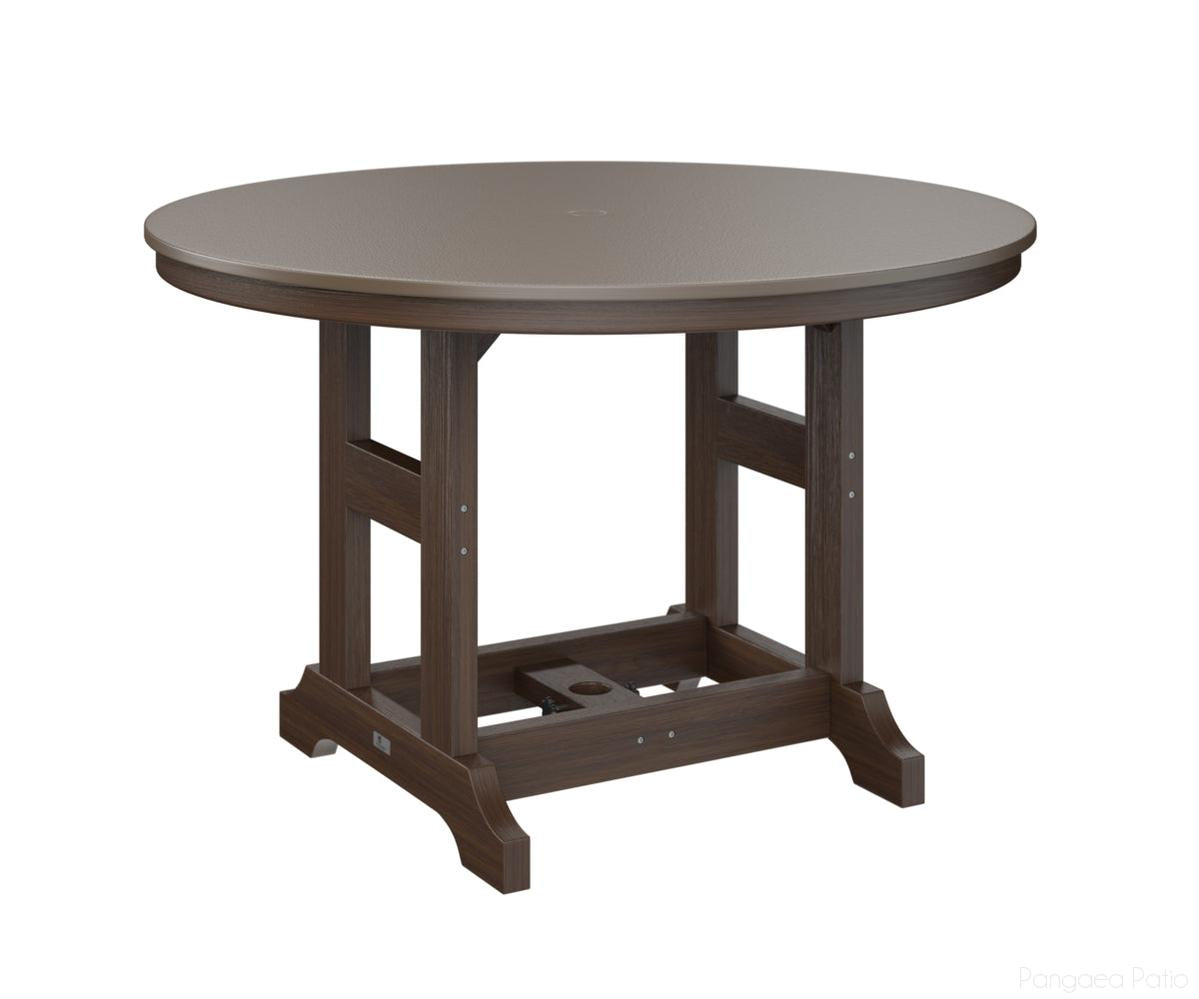 BGGCHF0048BBZBW-Berlin Gardens-Garden Classic 48" Round Table - Hammered Top - Bar Height-Bronze BG-Brazilian Walnut BG-Pangaea Patio