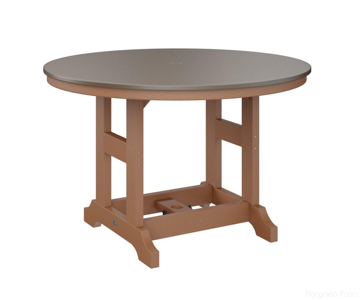 BGGCHF0048BBZCD-Berlin Gardens-Garden Classic 48" Round Table - Hammered Top - Bar Height-Bronze BG-Cedar BG-Pangaea Patio