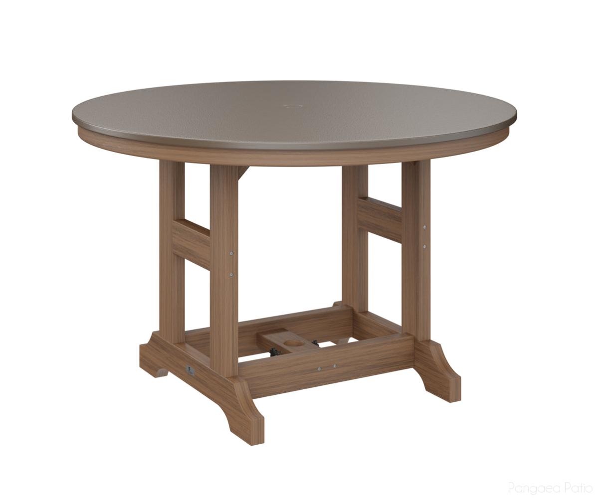 BGGCHF0048CBZAM-Berlin Gardens-Garden Classic 48" Round Table - Hammered Top - Counter Height-Bronze BG-Antique Mahogany BG-Pangaea Patio