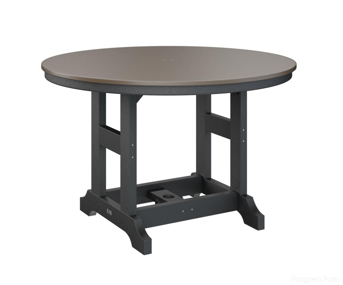 BGGCHF0048CBZBK-Berlin Gardens-Garden Classic 48" Round Table - Hammered Top - Counter Height-Bronze BG-Black BG-Pangaea Patio