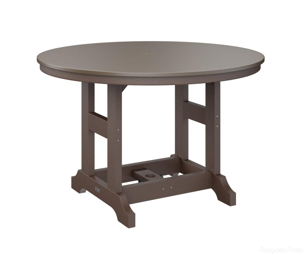 BGGCHF0048CBZCB-Berlin Gardens-Garden Classic 48" Round Table - Hammered Top - Counter Height-Bronze BG-Chocolate Brown BG-Pangaea Patio