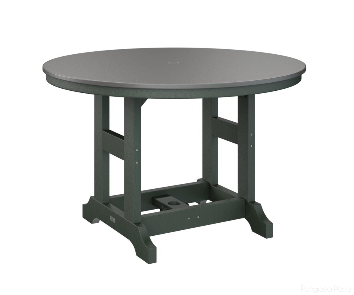 BGGCHF0048CSTGN-Berlin Gardens-Garden Classic 48" Round Table - Hammered Top - Counter Height-Stainless BG-Green BG-Pangaea Patio