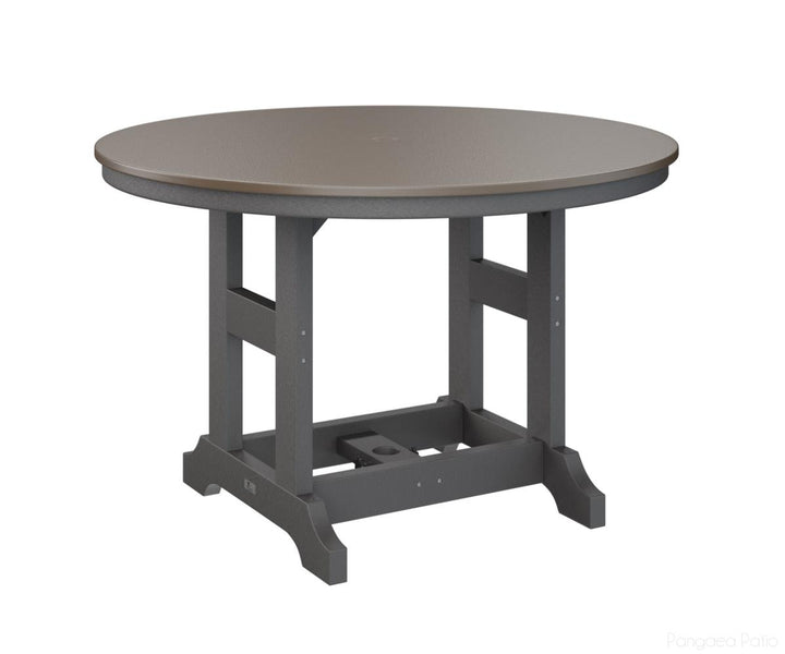 BGGCHF0048DBZSG-Berlin Gardens-Garden Classic 48" Round Table - Hammered Top - Dining Height-Bronze BG-Smoke Gray BG-Pangaea Patio