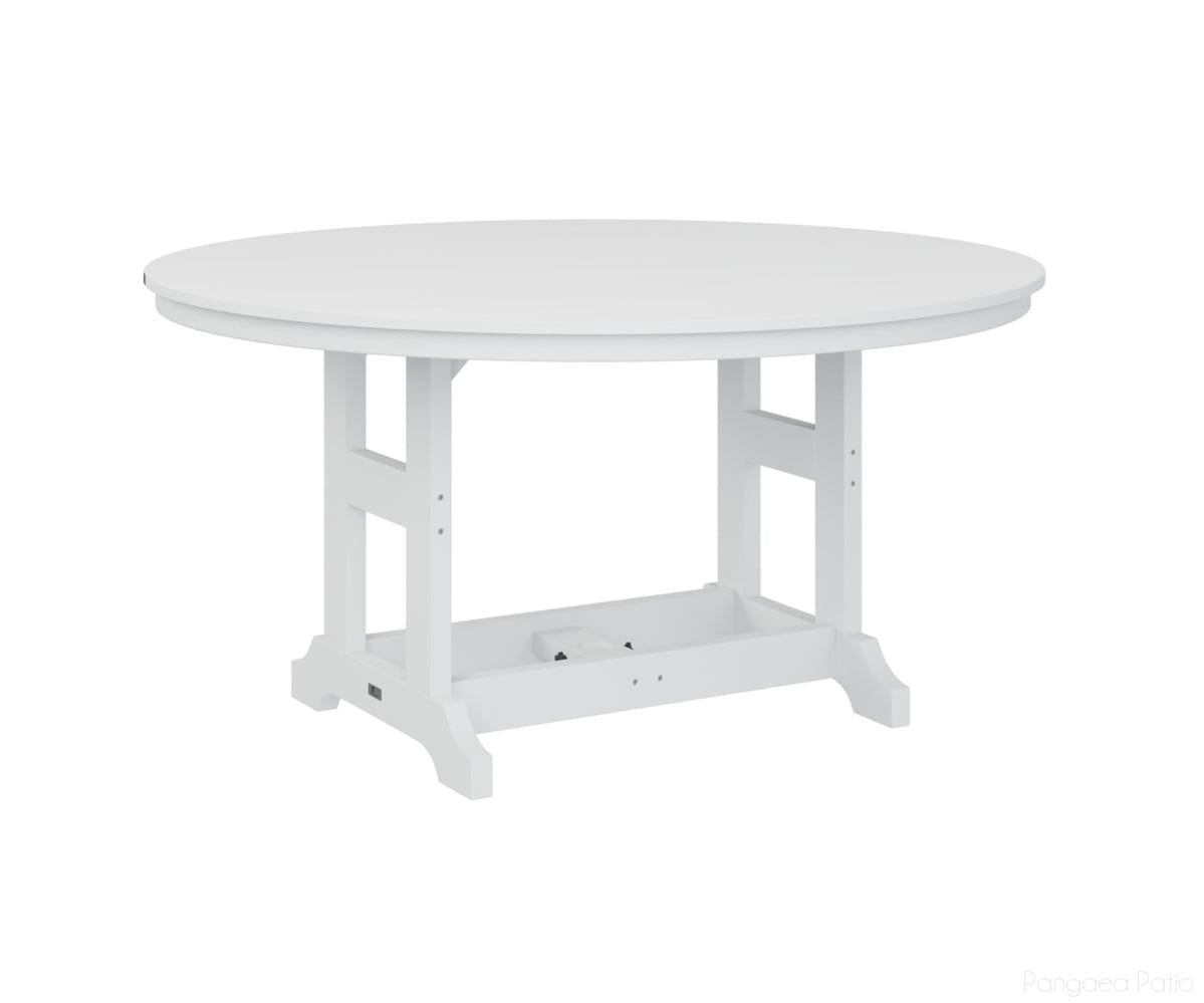 BGGCT0060CWH-Berlin Gardens-Garden Classic 60" Round Table - Counter Height-White BG-Pangaea Patio
