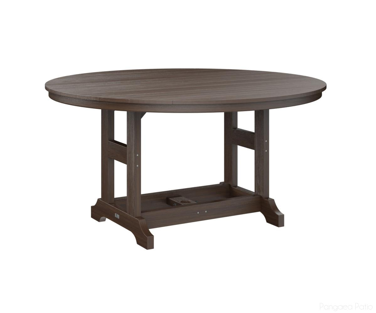 BGGCT0060DBW-Berlin Gardens-Garden Classic 60" Round Table - Dining Height-Brazilian Walnut BG-Pangaea Patio