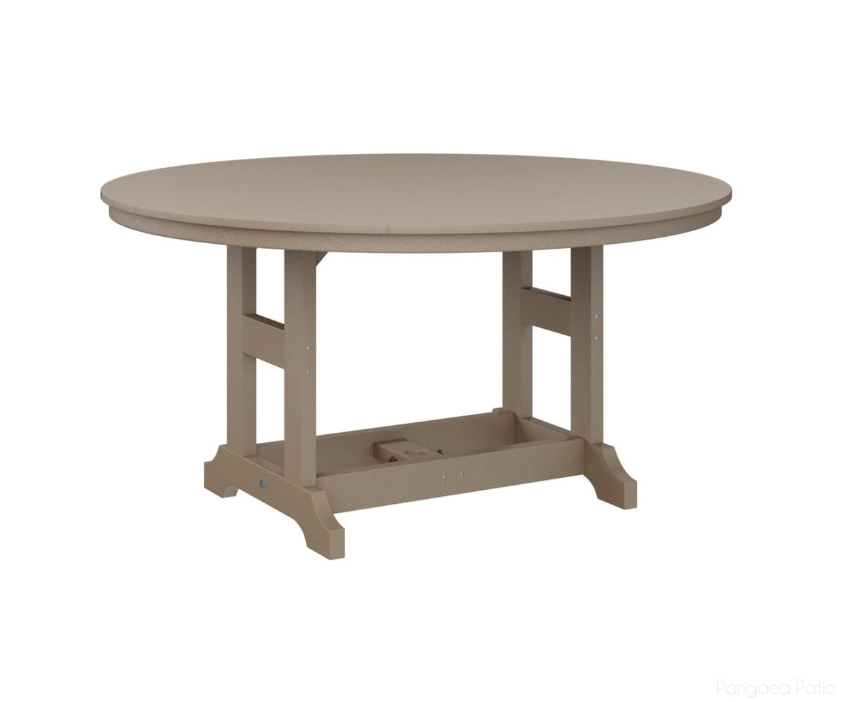 BGGCT0060DWW-Berlin Gardens-Garden Classic 60" Round Table - Dining Height-Weatherwood BG-Pangaea Patio