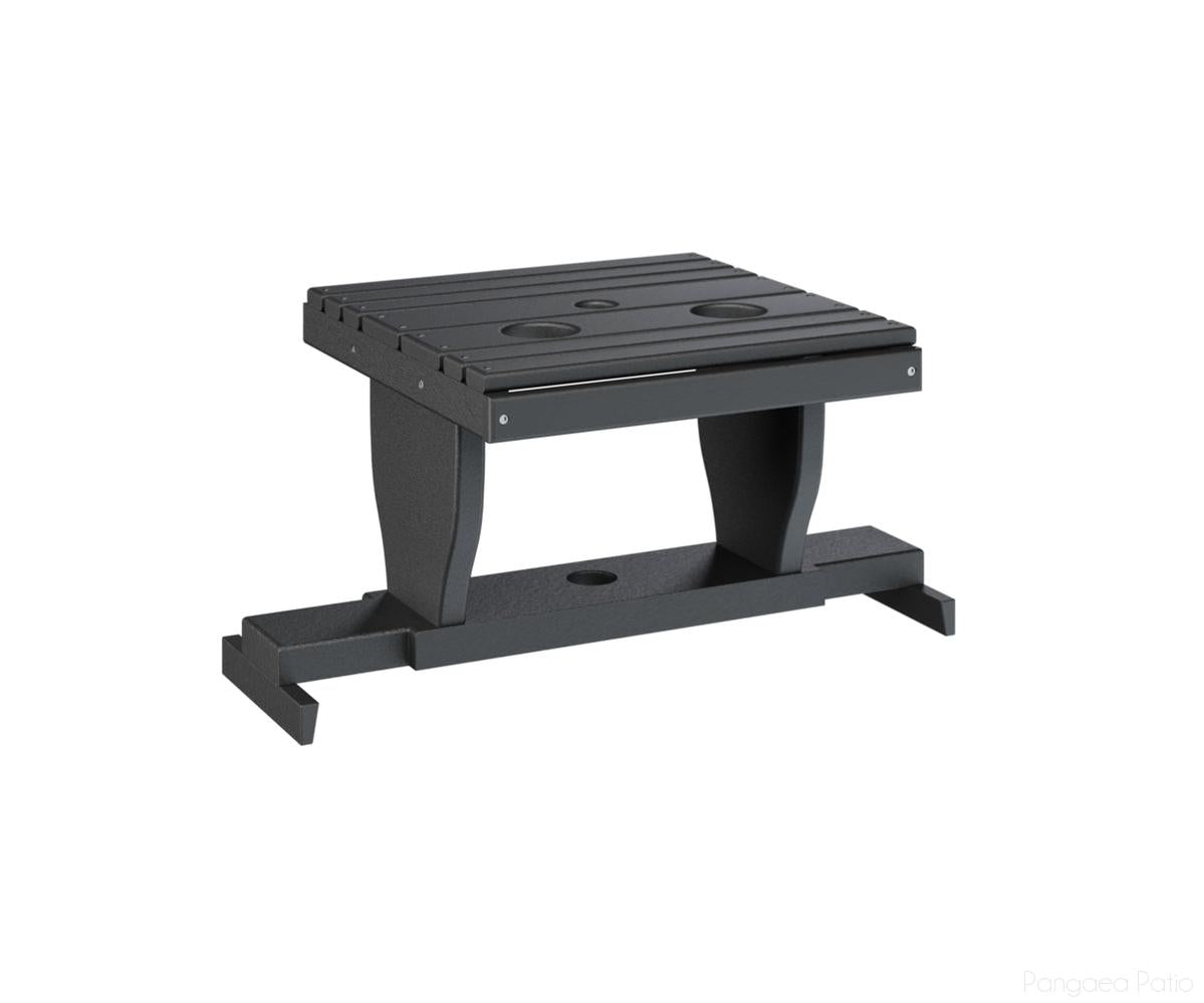 BGPGST2400B-Berlin Gardens-Gliding Settee Table-Black BG-Pangaea Patio