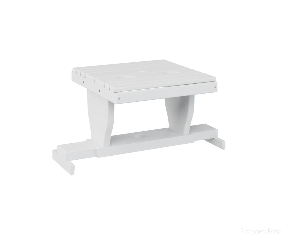 BGPGST2400W-Berlin Gardens-Gliding Settee Table-White BG-Pangaea Patio