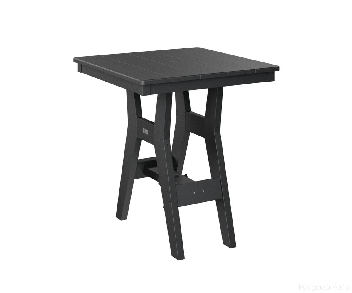 BGHST0028BB-Berlin Gardens-Harbor 28" Square Dining Table - Bar Height-Black BG-Pangaea Patio