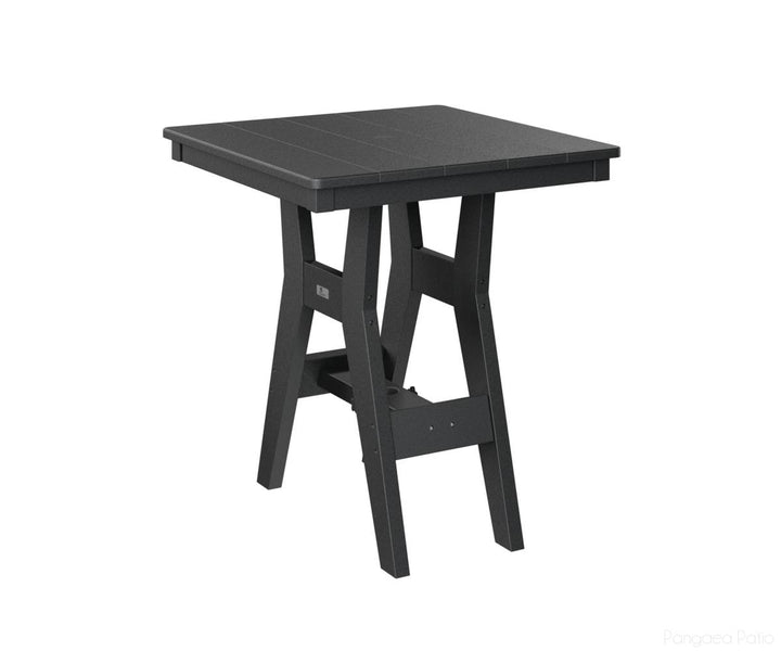 BGHST0028BB-Berlin Gardens-Harbor 28" Square Dining Table - Bar Height-Black BG-Pangaea Patio