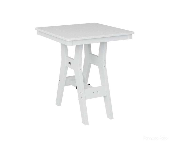 BGHST0028BW-Berlin Gardens-Harbor 28" Square Dining Table - Bar Height-White BG-Pangaea Patio