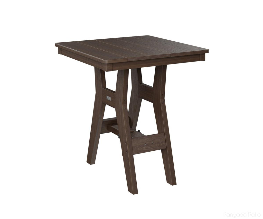 BGHST0028DBW-Berlin Gardens-Harbor 28" Square Dining Table - Dining Height-Brazilian Walnut BG-Pangaea Patio