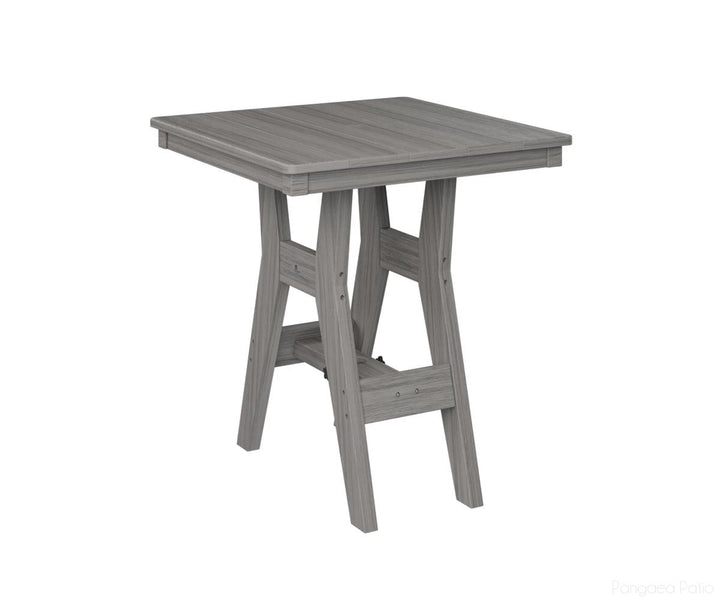 BGHST0028DDG-Berlin Gardens-Harbor 28" Square Dining Table - Dining Height-Driftwood Gray BG-Pangaea Patio