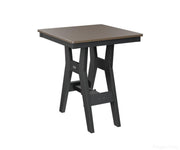 BGHHFT0028BBZBK-Berlin Gardens-Harbor 28" Square Table - Hammered Top - Bar Height-Bronze BG-Black BG-Pangaea Patio