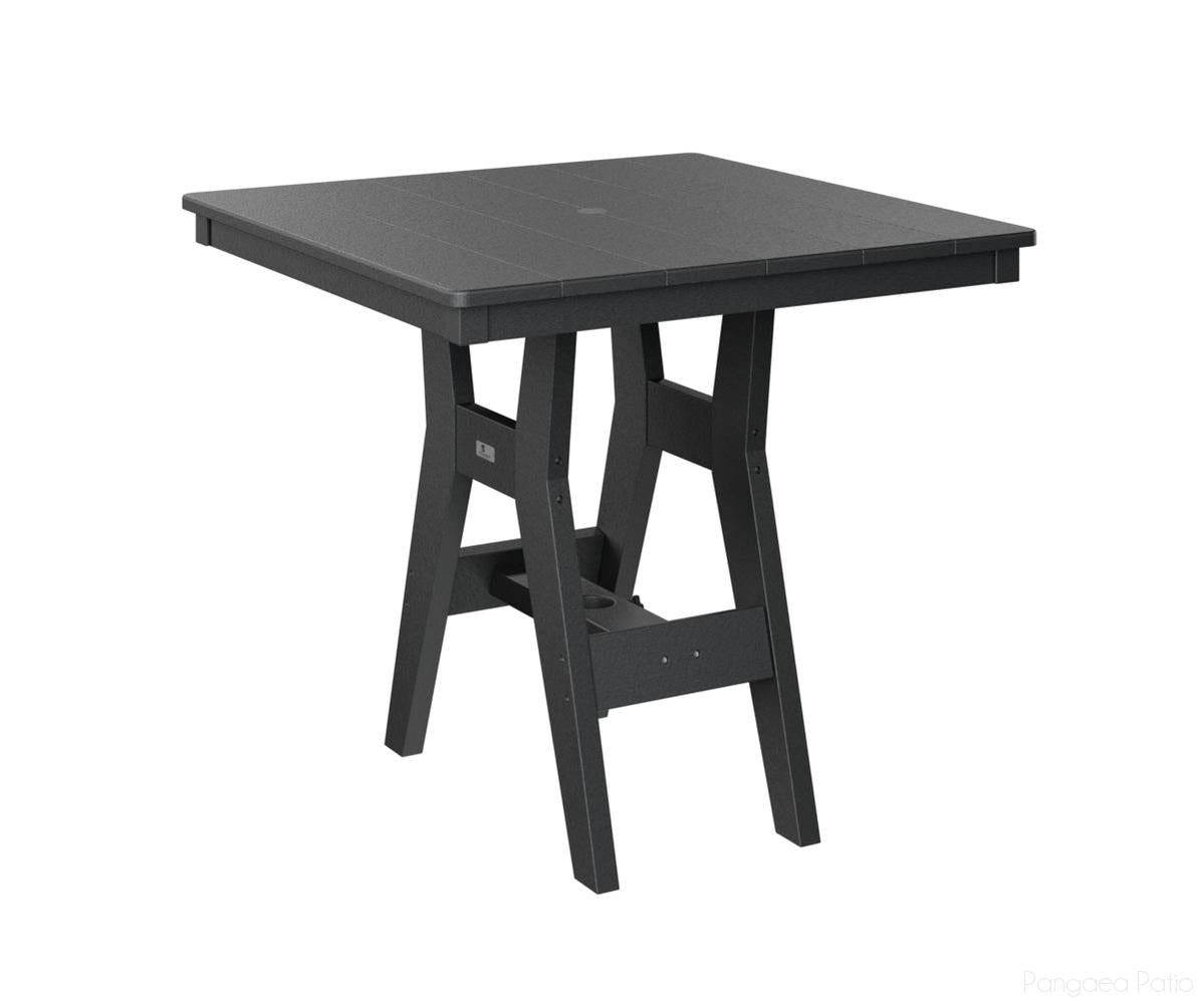 BGHST0033BBK-Berlin Gardens-Harbor 33" Square Table - Bar Height-Black BG-Pangaea Patio