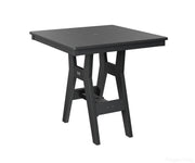 BGHST0033BBK-Berlin Gardens-Harbor 33" Square Table - Bar Height-Black BG-Pangaea Patio