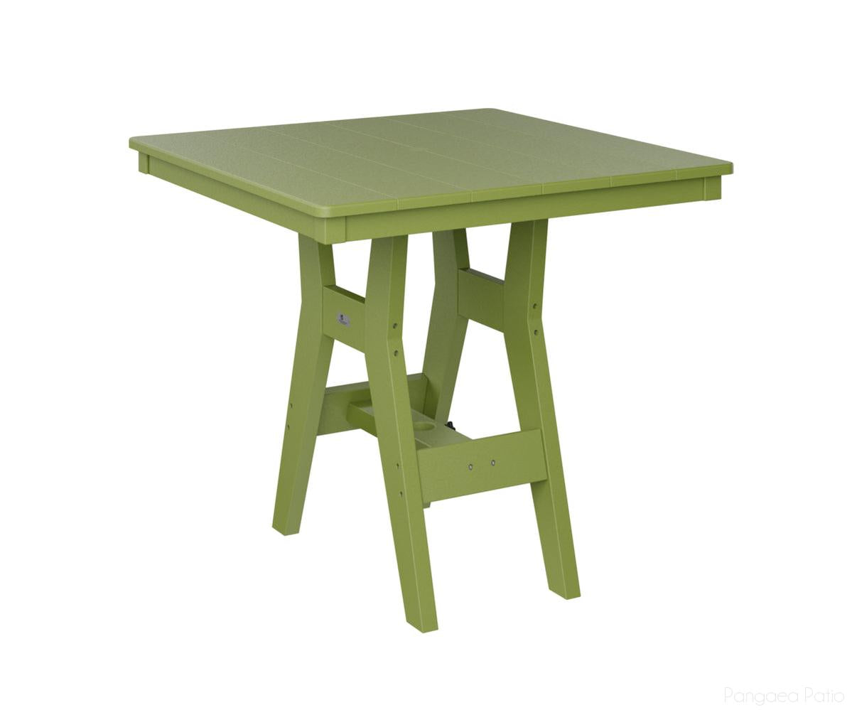 BGHST0033CKG-Berlin Gardens-Harbor 33" Square Table - Counter Height-Kiwi Green BG-Pangaea Patio