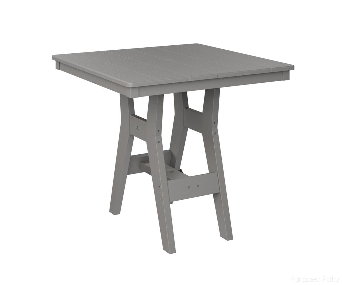 BGHST0033CLG-Berlin Gardens-Harbor 33" Square Table - Counter Height-Light Gray BG-Pangaea Patio